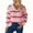 Pink, variant on Womens Valentine's Day Sweaters Heart Printed Knit Long Sleeve Tops Round Neck Pullover Sweater Clothes
