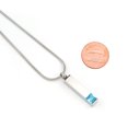 thumbnail image 4 of Cremation Jewelry Memorial Birthstone Bar Necklace Handcrafted Waterproof Human Ashes Urn Container with Free Funnel Kit and Velvet Jewelry Box [March], 4 of 7