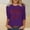 Purple, variant on mihongmao Plus Size Valentine Shirts for Women Valentine's Printed Crew Neck 3/4 Sleeve T-shirt Loose Purple L