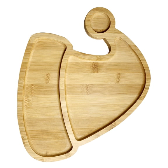WEGFTDUOP Christmas Wooden Serving Tray Xmas Tree Hat Shaped Wooden Table Serving For Christmas DIY Unique Food Cake Snack Fruit (Tree, Hat)