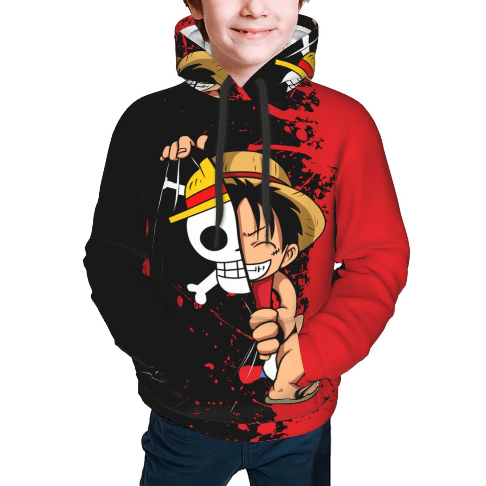 One Piece Anime Hoodie For Boys & Girls 3D Print Anime Luffy Sweetshirt  Clothing For Manga Fans - Walmart.Com