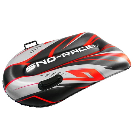 CocoNut Outdoor: Red Twister Toboggan Snow Sled - 48x31" Blue-Black-White - Winter Inflatable, Cold Resistant PVC, 200lb Cap, Kids-Teens-Adults 8 