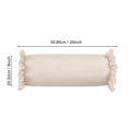 thumbnail image 3 of Ruffle Bolster Pillow,Round Neck Pillow Roll Cervical Support Pillows,Neck Roll Cervical Pillows for Neck,Round Neck Pillow for Bed Decorative Cylinder Pillow Roll Support Pillow for Bed Sofa,20in, 3 of 6
