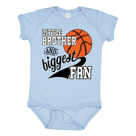 

Inktastic Little Brother and Biggest Fan- Basketball Player Gift Baby Boy Bodysuit
