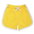 thumbnail image 4 of Sopiago Little Girls Shorts Active Workout Gym Running Shorts for Toddler Kids Casual Dolphin Shorts Summer Cotton Soccer Shorts Girls Yellow,3-4 Years, 4 of 5