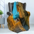 thumbnail image 4 of Sicily Soft Flannel Fleece Blanket, Narrow Alley Street Buildings Italian Island at Evening Time Historic and Romantic, Cozy Plush for Indoor and Outdoor Use, 60" x 80", Multicolor, by Ambesonne, 4 of 5
