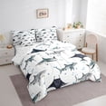 thumbnail image 2 of Feelyou Watercolor Shark Fish Ocean Bedding Comforter Set for Boys Girls, Sea Marine Wildlife King Bedding Sets, Blue White, Reversible, 7pcs, 2 of 7