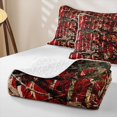 thumbnail image 4 of Erosebridal Timber Branch Quilt King for Women Men, Autumn Leaf Print King Coverlet Set, Red Brown, 3-Piece, 4 of 7