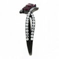 thumbnail image 4 of Luxe Jewelry Designs Women's Black Ion Plated Stainless Steel Ring with Cubic Zirconia Fuchsia -, 4 of 4