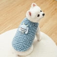thumbnail image 2 of NovaStitch Pineapple Textured Plush Pet Vest with 3D Honeybee Decor Dog Cozy Outfit Dog Kitten Puppy Pet Apparel Blue XS, 2 of 5