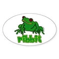 thumbnail image 1 of CafePress - Ribbit Frog Oval Sticker - Sticker (Oval), 1 of 1
