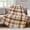 Brown, Beige, Cream, variant on Blue Brown Checked Fleece Throw Blanket for Couch, Beige Buffalo Plaid Farmhouse Microfiber Flannel Blanket for All Season, Lightweight Soft Throw Blankets for Baby, Kids, Pets, 30"x40"
