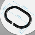 thumbnail image 2 of 24 Packs Plastic Shower Curtain Rings Hooks for Bathroom Shower Window Rod (Black), 2 of 7