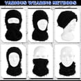 thumbnail image 4 of 2Pcs Adult Distressed Balaclava Ski Mask Full Face Knitted Balaclava Windproof Cool Ski Mask for Cold Weather, 4 of 6