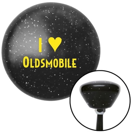 American Shifter Yellow I Love Oldsmobile Black Retro Metal Flake Shift Knob with M16 x 1.5 Insert Brody