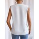 thumbnail image 2 of Blusa Sin Mangas Con Cuello En V Blanco Para Mujer, 2 of 30