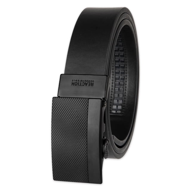 Cinturón Kenneth Cole REACTION Ajustable con Cierre de Pista Negro Talla L