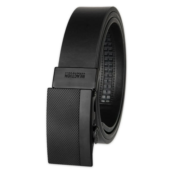 Cinturón Kenneth Cole REACTION Ajustable con Cierre de Pista Negro Talla L