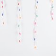 thumbnail image 2 of Novelty Lights 9 Foot Multi Outdoor Christmas Icicle Light Set, White Wire, Medium Drop, 100 Light, 2 of 4