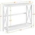 thumbnail image 3 of Wood Entryway Table, Console Table for Entryway, 2-Tier Sofa Table Accent Table w/Storage Shelf for Living Room, Hall, Foyer, White, 3 of 17