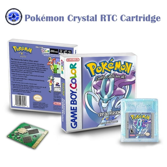 Pokemon Crystal (Nintendo Game Boy, 2001) Authentic, Tested, New Save Battery!