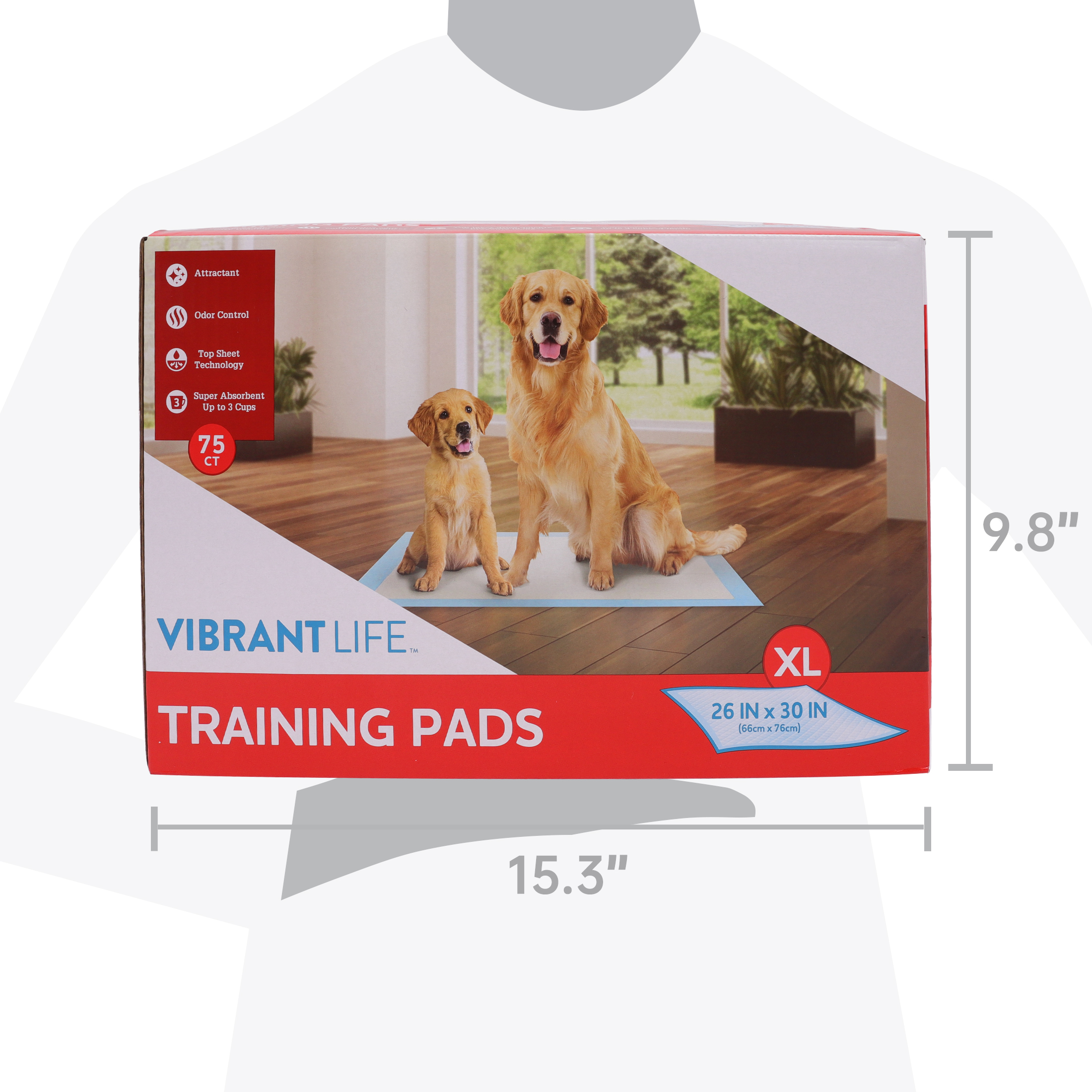 Vibrant Life XL Training Pads, 75 Count photo 2