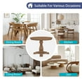 thumbnail image 3 of GDF Studio Carrick Rustic Wood Expandable Oval Dining Table, Natural, 3 of 10