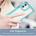 thumbnail image 3 of Case for iPhone 12 iPhone 12 pro Case Slim Dropproof [Defend from Drop/Scratch/Slip/Fingerprint] Clear Acrylic Hard Back Soft TPU Bumper Hybrid Phone Cover for iPhone 12 Pro/12-Crystal Blue, 3 of 16