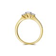 thumbnail image 2 of Arista 1/2 Carat T.W. Round Diamond 3-Stone Plus Engagement Ring in 10K Yellow Gold (I-J, I2-I3), 2 of 4