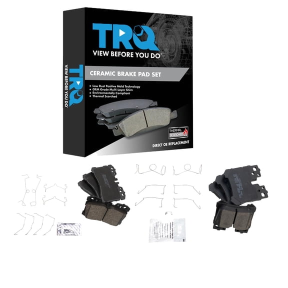 TRQ Brake Pads Ceramic Fits 2007-2017 Lexus LS460 2018-2019 LS500 LS500h 2008-2016 LS600h