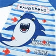 thumbnail image 3 of Kids Swimsuits Boys Girls Swimsuit 1 Piece Zipper Swimwear With Hat Rash Guard Surfing Suit Upf 50+ Baby Boy Bathing Suit Size XL Blue, 3 of 8