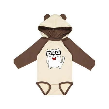 

Inktastic Nerd Cat Gift Baby Boy or Baby Girl Long Sleeve Bodysuit