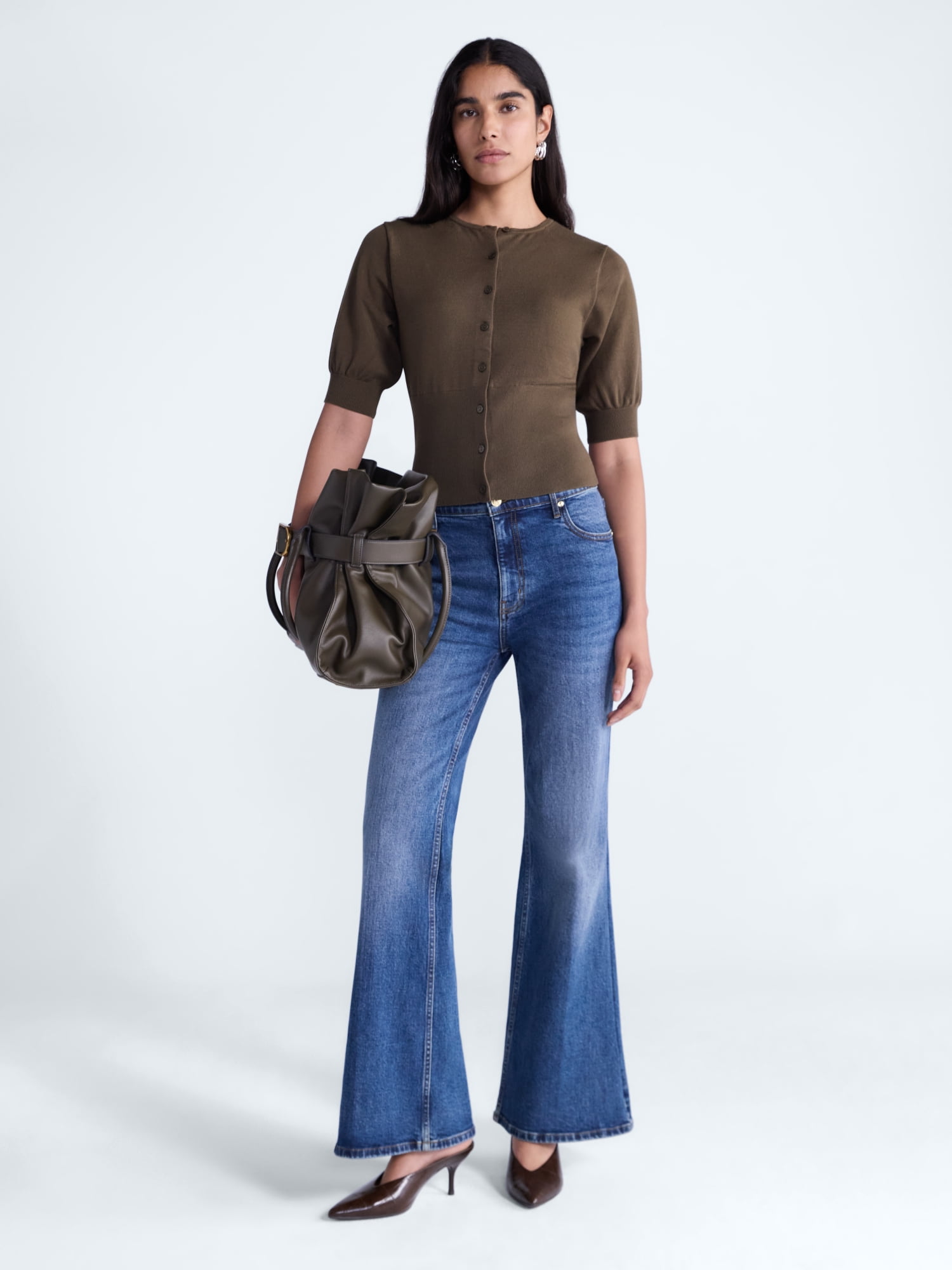 Scoop Women's and Women's Plus Ribbed Cardigan Sweater, Sizes XS-4X