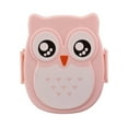 thumbnail image 1 of Felwors Box Storage Container Pink Owl Food Portable Bento Lunch Box Box Lunch Bag, 1 of 4