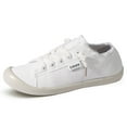 thumbnail image 2 of Ecetana Canvas Shoes for Women Low Top Slip On Canvas Sneakers Casual Tennis Walking Shoes, 2 of 5