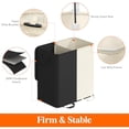 thumbnail image 2 of Lifewit Double Laundry Hamper with Lid and Removable Laundry Bags, Large Collapsible 2 Dividers Dirty Clothes Basket with Handles for Bedroom, Laundry Room, Closet, Bathroom, College, White&Black, 2 of 6