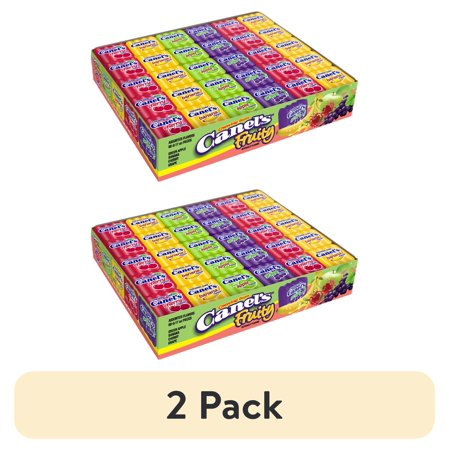 (2 pack) Canel's Chewing Gum Regular Fun Pack, Assorted Fruit Flavors, 4 Pieces, 4 Pack