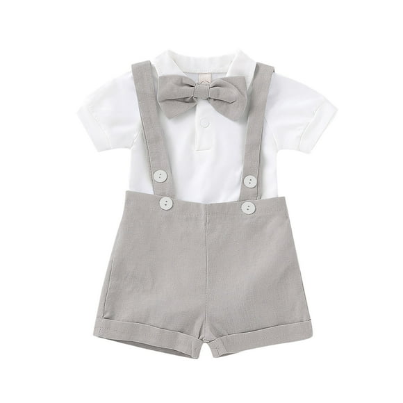 Toddler Gentleman Wedding Outfit Formal Dress Shirt Suspender Toddler Easter Outfit Boy Baby Brother Newborn Outfit 12-18 Months