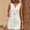 c01White, variant on Hduncf Women's Summer Sleeveless Mini Dress Solid Color Cotton Linen V Neck Cinched A Line Slim Tank Short Dress Black S