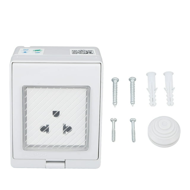 XYCCA Prise Intelligente WiFi PC ABS IP55 Étanche Télécommande pour Salle de Bain Extérieur-082203