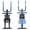 Blue 550, variant on Multifunctional 2-in-1 Stair Stepper and Ab Machine for Home Gym Pink ABS+Rubber+Steel 55.12L x 15.75W x 49.6H Inches