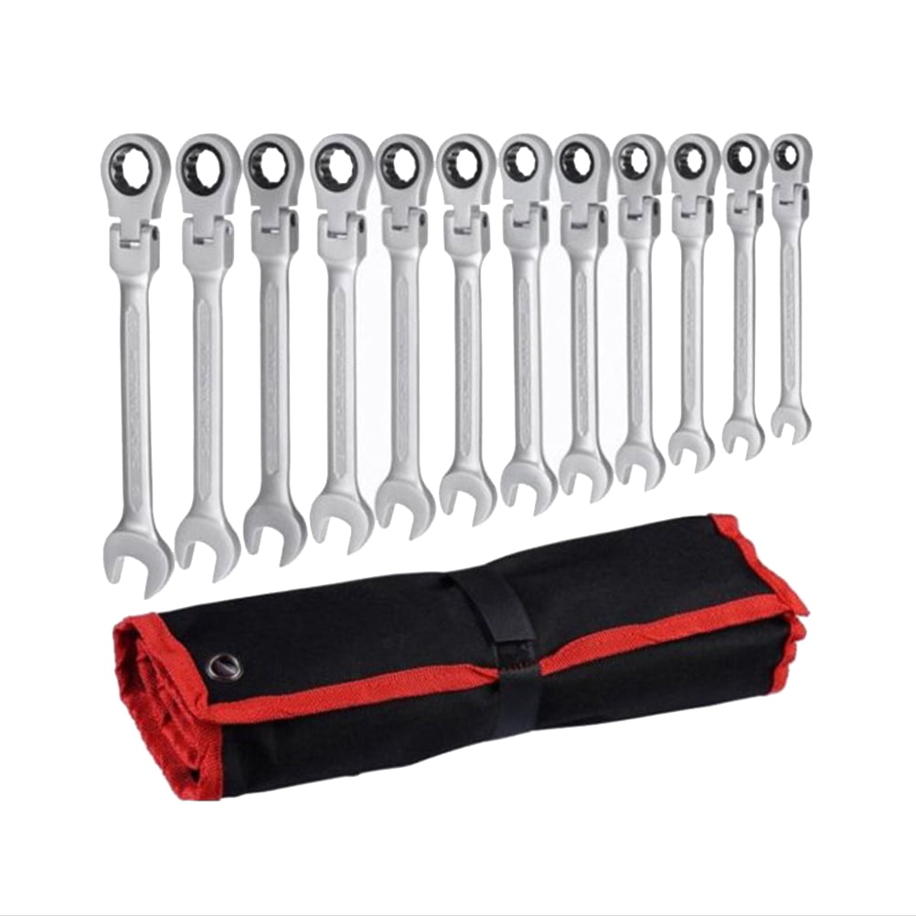 Details about   12pcs Chrome Vanadium Steel Ratchet Wrench Quick Wrench Fitted  Repair Tool Set 