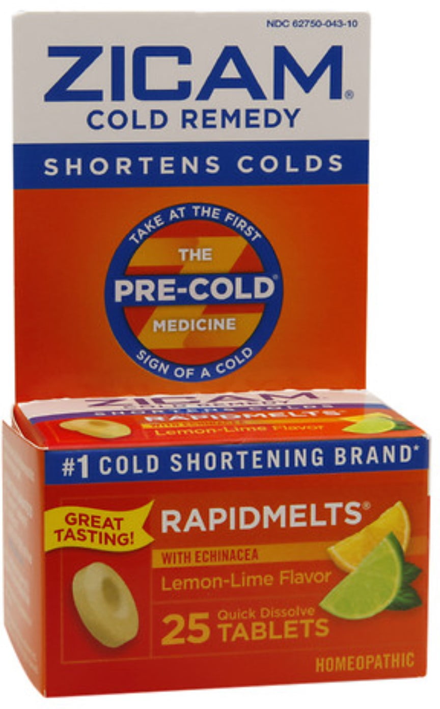 Zicam Cold Remedy RapidMelts with Echinacea, LemonLime, 25 ea