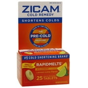 Zicam Cold Remedy RapidMelts with Echinacea, Lemon-Lime, 25 ea