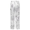 thumbnail image 6 of Delicate Lavender Floral Pattern Winter Female Pants Flannel High Waist Women Pants Lady Warm Straight Leg Plush Trousers, 6 of 7