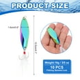 thumbnail image 2 of Uxcell 10Pcs 3/5 oz Metal Fishing Spoons Fishing Lures Casting Spoon Multicolor, 2 of 5