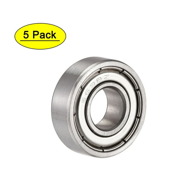 Uxcell S698ZZ Stainless Steel Ball Bearing 8x19x6mm Double Shielded Bearings 5pcs