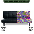 thumbnail image 3 of Xoenoiee Hippie Daisy Swirl Pattern Velvet Futon Cover Armless Sofa Covers Sofa Bed Covers Stretch Futon Couch Cover Sofa Slipcover Furniture Protector Thick Soft Fabric Form Fitted Stay in Place, 3 of 7