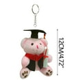 thumbnail image 2 of geerera Stuffed Animal Small Bear Keychain, Graduation Bears Wearing Doctoral Hat, Little Bears Cloth Doll Pendant, Graduation Season Commemorative Gift for Friends, 2 of 5