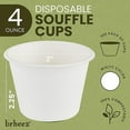 thumbnail image 5 of Brheez Disposable Souffle Cups - 100% Biodegradable & Compostable Bagasse Fiber, White, 4 oz, 100-pack, 5 of 7
